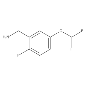 (5-(Difluoromethoxy)-2-fluorophenyl)methanamine结构式