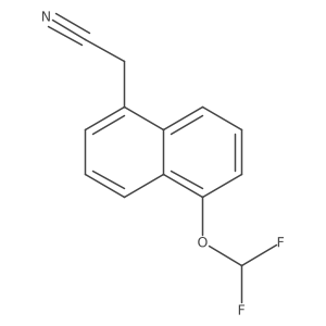 1-(Difluoromethoxy)naphthalene-5-acetonitrile Structure
