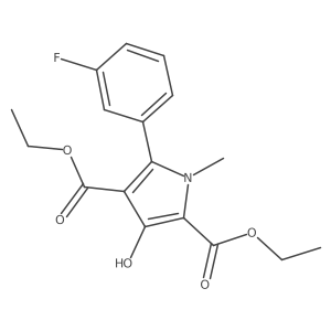 Diethyl 5-(3-fluorophenyl)-3-hydroxy-1-methyl-1H-pyrrole-2,4-dicarboxylate Structure