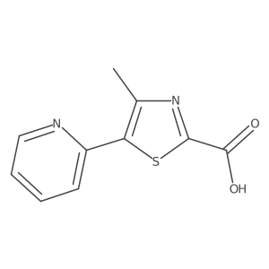 4-Methyl-5-(2-pyridinyl)-2-thiazolecarboxylic acid结构式