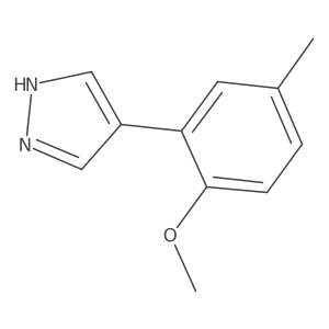 4-(2-methoxy-5-methylphenyl)-1H-pyrazole Structure