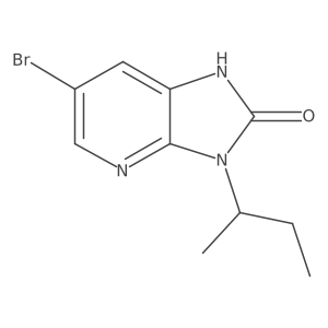6-Bromo-1,3-dihydro-3-(1-methylpropyl)-2H-imidazo[4,5-b]pyridin-2-one结构式