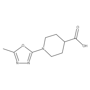 1-(5-Methyl-1,3,4-oxadiazol-2-yl)piperidine-4-carboxylic acid Structure