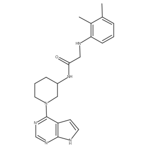 N-(1-(7H-pyrrolo[2,3-d]pyrimidin-4-yl)piperidin-3-yl)-2-(2,3-dimethylphenylamino)acetamide结构式