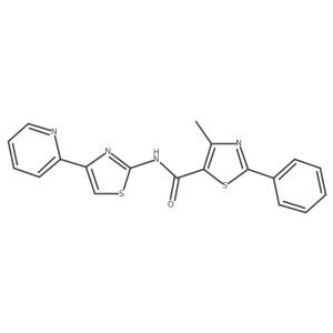 4-methyl-2-phenyl-N-[(2Z)-4-(pyridin-2-yl)-1,3-thiazol-2(3H)-ylidene]-1,3-thiazole-5-carboxamide Structure