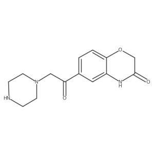 6-[2-(piperazin-1-yl)acetyl]-3,4-dihydro-2H-1,4-benzoxazin-3-one Structure