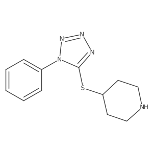 4-[(1-phenyl-1H-1,2,3,4-tetrazol-5-yl)sulfanyl]piperidine Structure