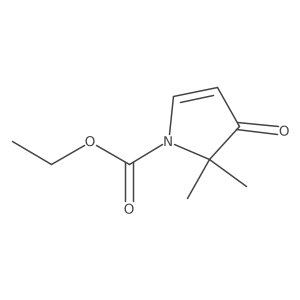 Ethyl 2,2-dimethyl-3-oxo-2,3-dihydro-1H-pyrrole-1-carboxylate结构式