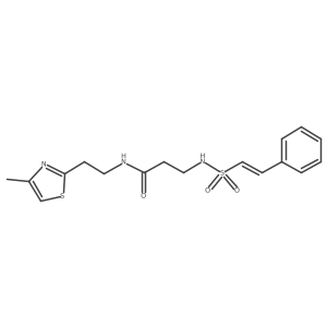 N-[2-(4-methyl-1,3-thiazol-2-yl)ethyl]-3-(2-phenylethenesulfonamido)propanamide Structure