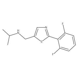 N-((2-(2,6-difluorophenyl)thiazol-5-yl)methyl)propan-2-amine结构式