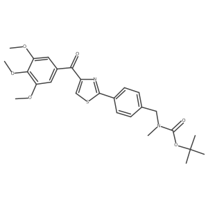 tert-Butyl methyl(4-(4-(3,4,5-trimethoxybenzoyl)thiazol-2-yl)benzyl)carbamate Structure