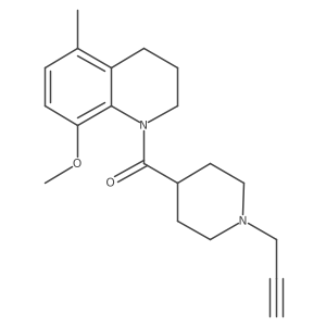 8-Methoxy-5-methyl-1-[1-(prop-2-yn-1-yl)piperidine-4-carbonyl]-1,2,3,4-tetrahydroquinoline Structure