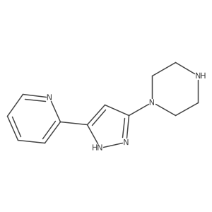 1-(3-(pyridin-2-yl)-1H-pyrazol-5-yl)piperazine结构式