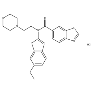 N-(6-ethylbenzo[d]thiazol-2-yl)-N-(2-morpholinoethyl)benzo[d]thiazole-6-carboxamide hydrochloride Structure