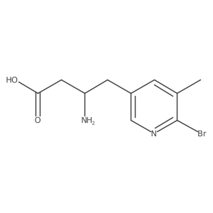3-Pyridinebutanoic acid, I(2)-amino-6-bromo-5-methyl-, (I(2)S)- Structure