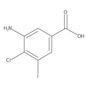 3-Amino-4-chloro-5-iodobenzoic acid Structure