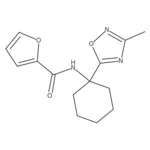 N-[1-(3-methyl-1,2,4-oxadiazol-5-yl)cyclohexyl]furan-2-carboxamide结构式