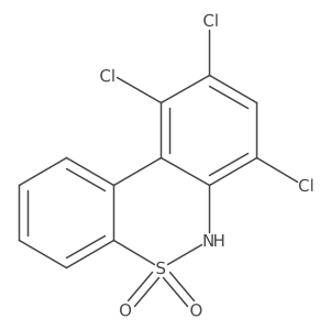 6H-Dibenzo[c,e][1,2]thiazine, 7,9,10-trichloro-, 5,5-dioxide Structure