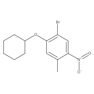 1-Bromo-2-(cyclohexyloxy)-4-methyl-5-nitrobenzene结构式