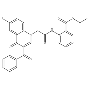 ethyl 2-({[6-fluoro-4-oxo-3-(phenylcarbonyl)quinolin-1(4H)-yl]acetyl}amino)benzoate Structure