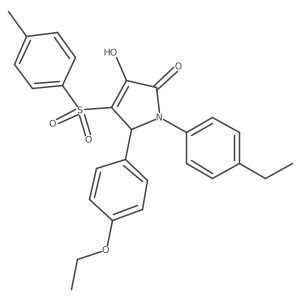 5-(4-ethoxyphenyl)-1-(4-ethylphenyl)-3-hydroxy-4-tosyl-1H-pyrrol-2(5H)-one Structure