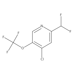 4-Chloro-2-(difluoromethyl)-5-(trifluoromethoxy)pyridine Structure