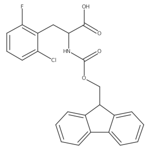 3-(2-Chloro-6-fluorophenyl)-2-(9H-fluoren-9-ylmethoxycarbonylamino)propanoic acid结构式