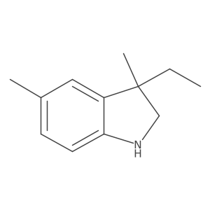 3-Ethyl-3,5-dimethyl-2,3-dihydro-1H-indole结构式