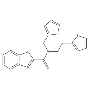 N-(furan-2-ylmethyl)-N-(2-(thiophen-2-yl)ethyl)benzo[d]thiazole-2-carboxamide Structure