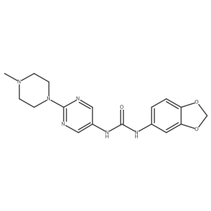 1-(Benzo[d][1,3]dioxol-5-yl)-3-(2-(4-methylpiperazin-1-yl)pyrimidin-5-yl)urea Structure
