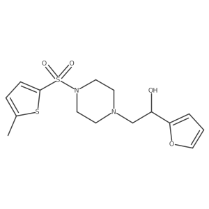 1-(Furan-2-yl)-2-(4-((5-methylthiophen-2-yl)sulfonyl)piperazin-1-yl)ethanol Structure