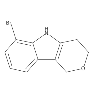 6-Bromo-1H,3H,4H,5H-pyrano[4,3-B]indole结构式