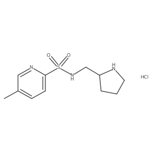5-methyl-N-(pyrrolidin-2-ylmethyl)pyridine-2-sulfonamide hydrochloride Structure