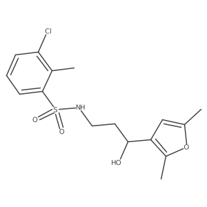 3-chloro-N-(3-(2,5-dimethylfuran-3-yl)-3-hydroxypropyl)-2-methylbenzenesulfonamide Structure