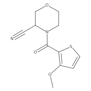 4-(3-Methoxythiophene-2-carbonyl)morpholine-3-carbonitrile结构式