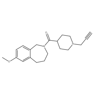 7-methoxy-2-[1-(prop-2-yn-1-yl)piperidine-4-carbonyl]-2,3,4,5-tetrahydro-1H-2-benzazepine结构式