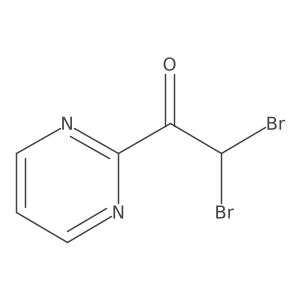 2,2-Dibromo-1-(2-pyrimidinyl)ethanone结构式