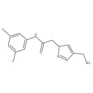 2-[4-(aminomethyl)-1H-1,2,3-triazol-1-yl]-N-(3,5-difluorophenyl)acetamide Structure