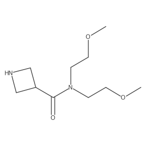 N,N-bis(2-methoxyethyl)azetidine-3-carboxamide结构式