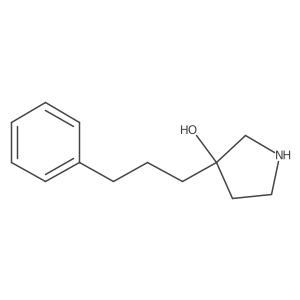 3-(3-Phenylpropyl)pyrrolidin-3-ol结构式