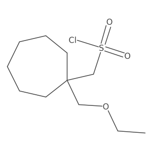 [1-(Ethoxymethyl)cycloheptyl]methanesulfonyl chloride结构式