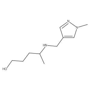 4-{[(1-methyl-1H-pyrazol-4-yl)methyl]amino}pentan-1-ol Structure