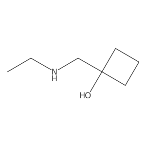 1-[(Ethylamino)methyl]cyclobutan-1-ol结构式