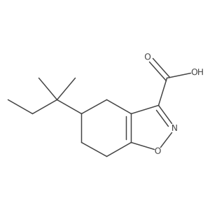 5-(2-Methylbutan-2-yl)-4,5,6,7-tetrahydro-1,2-benzoxazole-3-carboxylic acid结构式