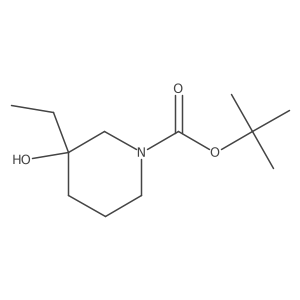 Tert-butyl 3-ethyl-3-hydroxypiperidine-1-carboxylate结构式