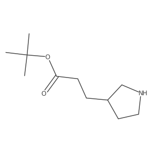 tert-Butyl 3-(pyrrolidin-3-yl)propanoate结构式