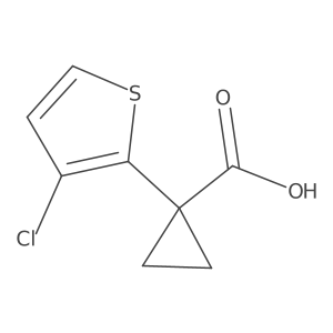1-(3-Chlorothiophen-2-yl)cyclopropane-1-carboxylic acid结构式