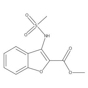 Methyl 3-(methylsulfonamido)benzofuran-2-carboxylate结构式