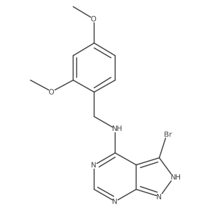 3-bromo-N-(2,4-dimethoxybenzyl)-1H-pyrazolo[3,4-d]pyrimidin-4-amine结构式