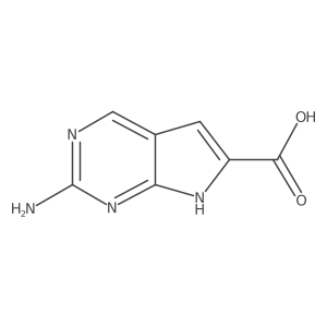 2-Amino-7H-pyrrolo[2,3-d]pyrimidine-6-carboxylic acid结构式